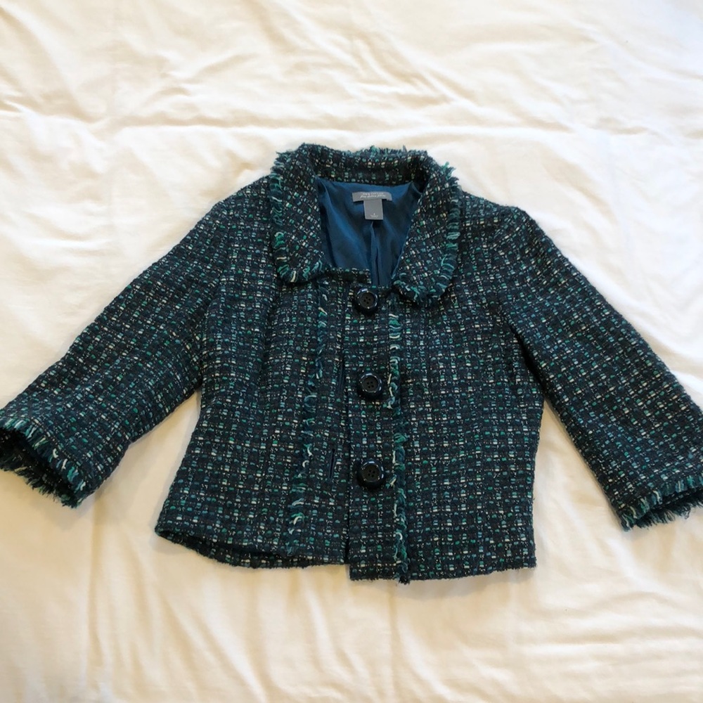 Turquoise Ann Taylor Tweed Jacket